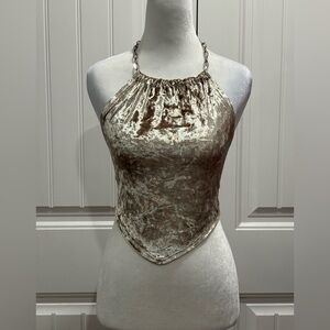 🆕 Tie Back Halter Scarf Top Size L